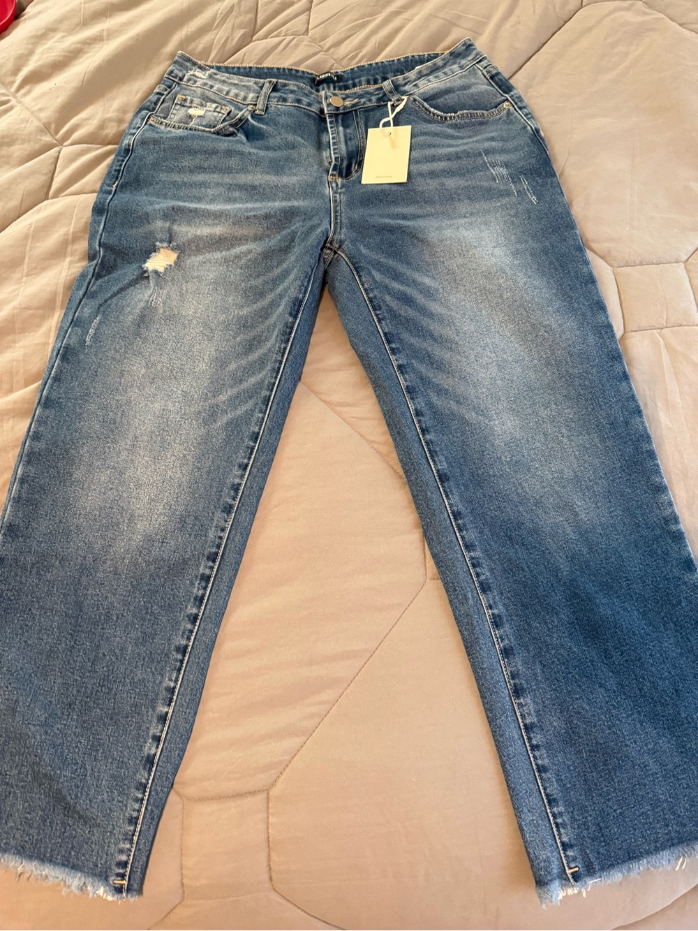 Flamingals Blue Distressed Women's Jeans